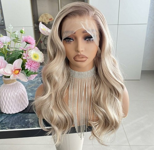 Long platinum blonde wig - wig, hd